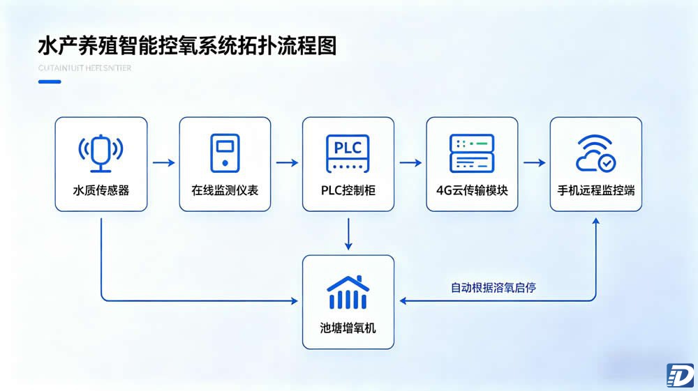 水产养殖池塘增氧机自动联动智能控制系统