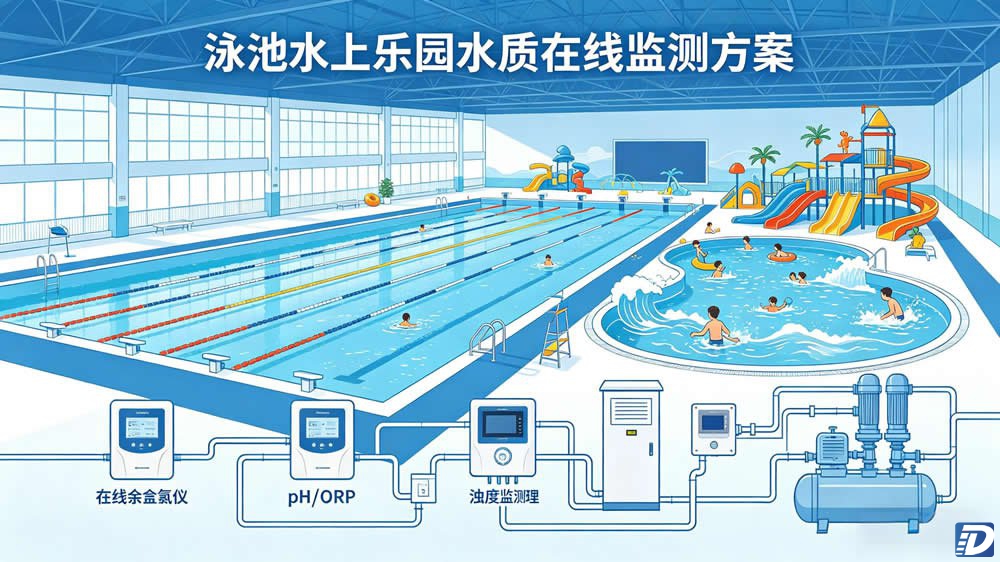 泳池水上乐园水质在线监测方案